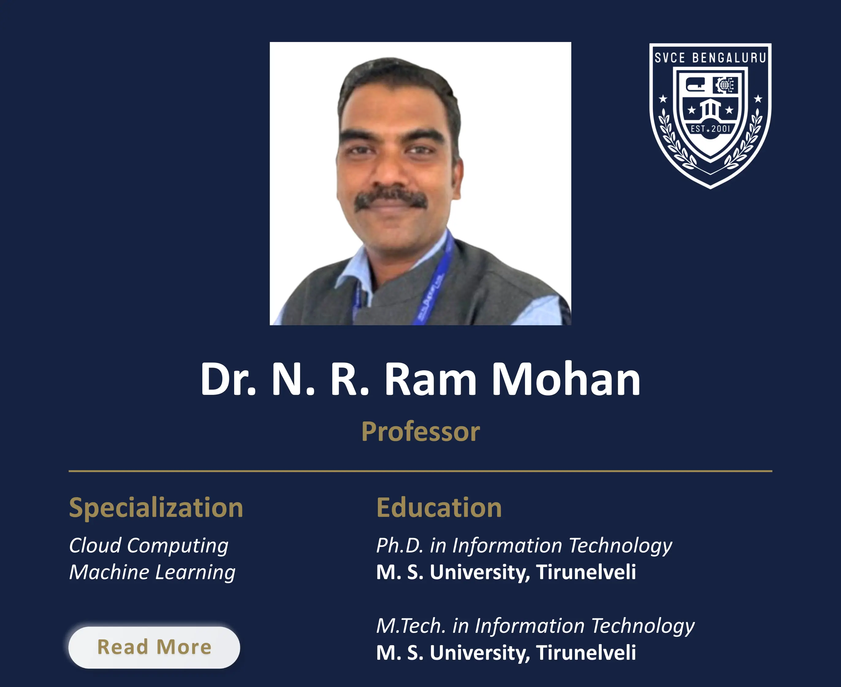 Dr. N R Mohan